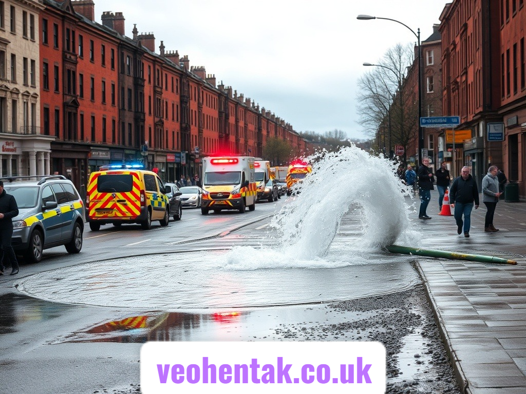 Glasgow Shettleston Road Water Main Break